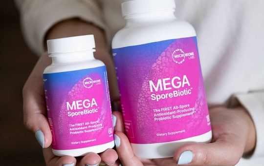 megasporebiotic in two different sizes being held by a person