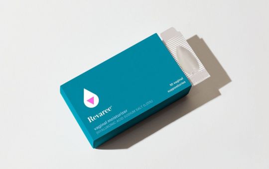 one capsule of revaree vaginal moisturizer showing outside the packaging