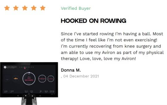 5 star customer aviron rower review