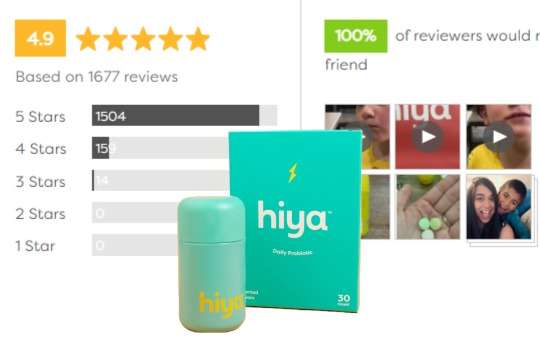 customer reviews of hiya kids probiotic product
