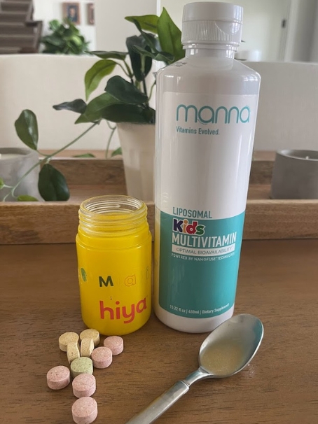 hiya chewable tablets and manna liposomal liquid