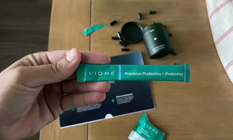 holding viome precision probiotics + prebiotics