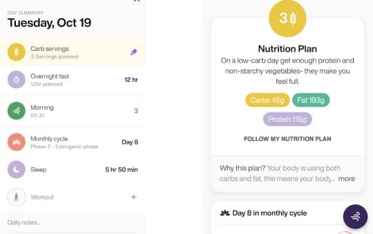 personal nutrition plan on lumen app