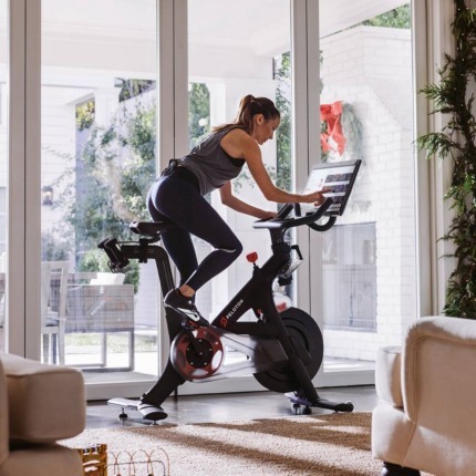 spinning at home with peloton