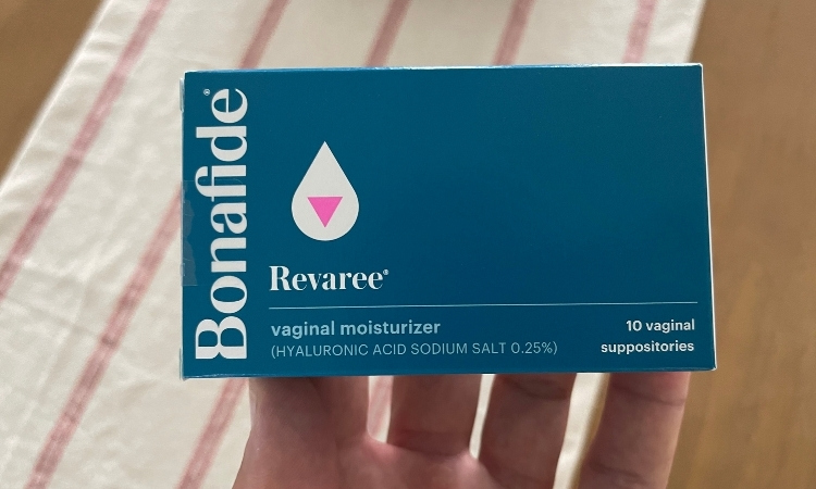 holding bonafide Revaree vaginal moisturizer