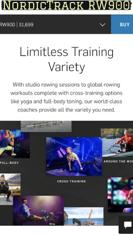 iFit provides rowing-specific workouts