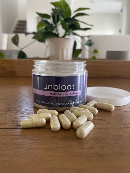 capsules from unbloat product jar