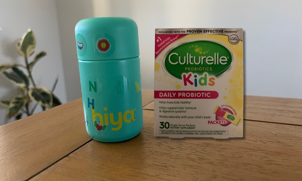 hiya next to culturelle kids probiotics